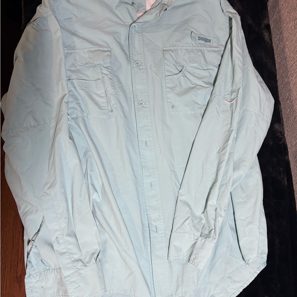 Men's Lightweight Shirt Jacket in Pale Blue by
